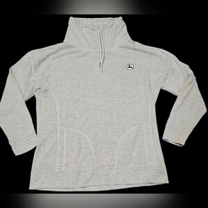 Kate Lord Collection-John Deere Gray& Metallic Knit Sweater Size Small